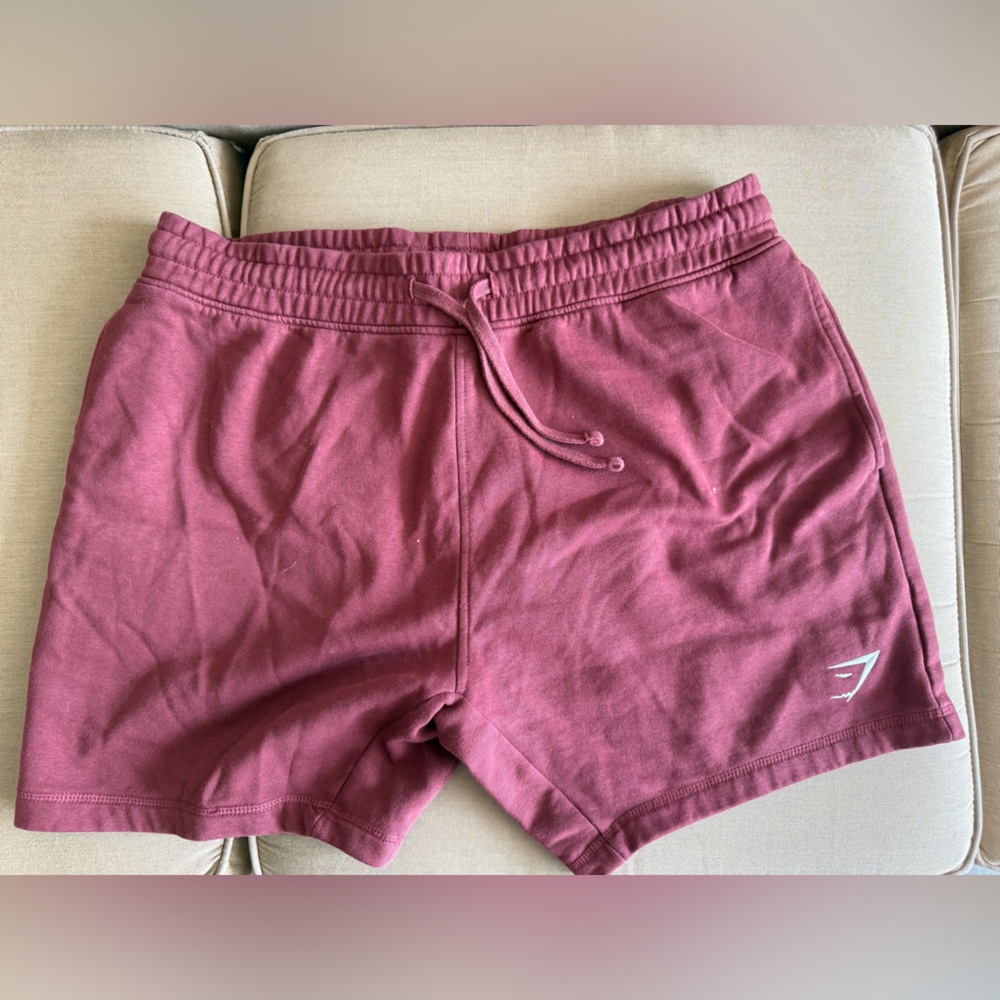 Gymshark Red Athletic Shorts Elastic Waist